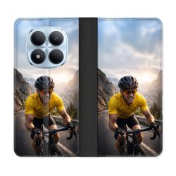 Housse Cuir Portefeuille Pour Xiaomi Redmi Note 15 Pro 5G Sport Cyclisme Maillot Jaune