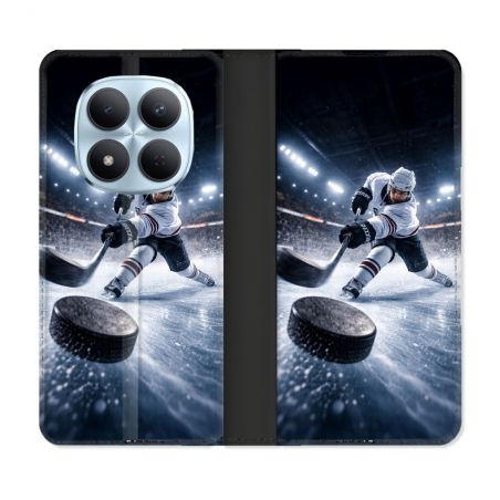 Housse Cuir Portefeuille Pour Xiaomi Redmi Note 15 Pro 5G Sport Hockey sur Glace