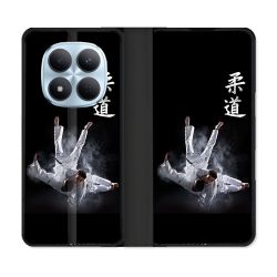Housse Cuir Portefeuille Pour Xiaomi Redmi Note 15 Pro 5G Sport Judo Noir