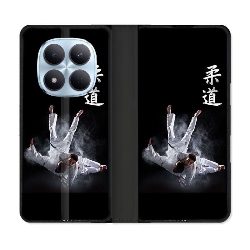 Housse Cuir Portefeuille Pour Xiaomi Redmi Note 15 Pro 5G Sport Judo Noir