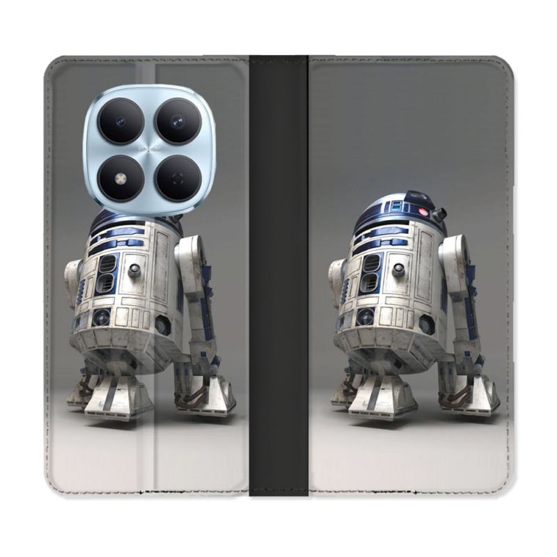 Housse Cuir Portefeuille Pour Xiaomi Redmi Note 15 Pro 5G Star Wars - R2D2