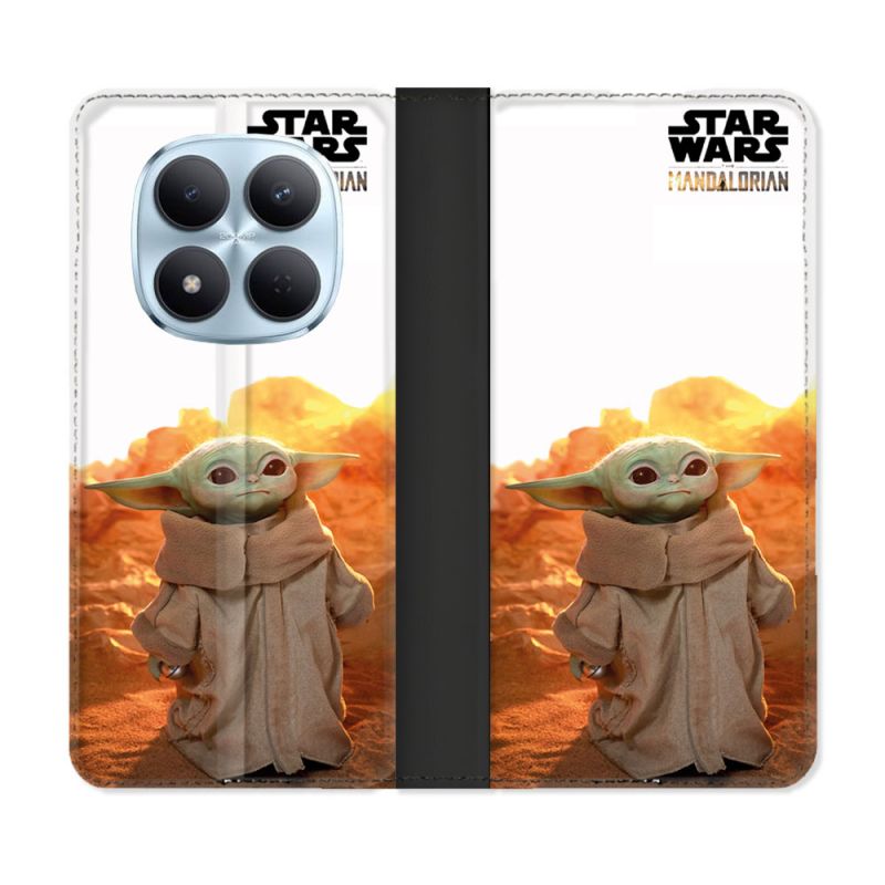 Housse Cuir Portefeuille Pour Xiaomi Redmi Note 15 Pro 5G Star Wars - Yoda bebe soleil