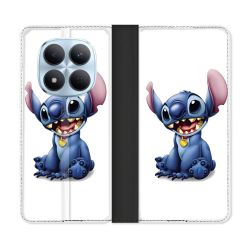 Housse Cuir Portefeuille Pour Xiaomi Redmi Note 15 Pro 5G Stitch Blanc