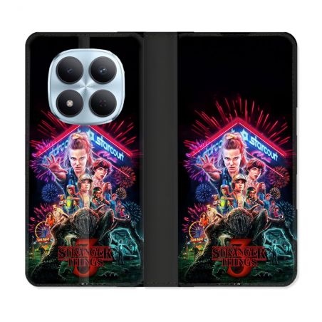 Housse Cuir Portefeuille Pour Xiaomi Redmi Note 15 Pro 5G Stranger Things Affiche 3
