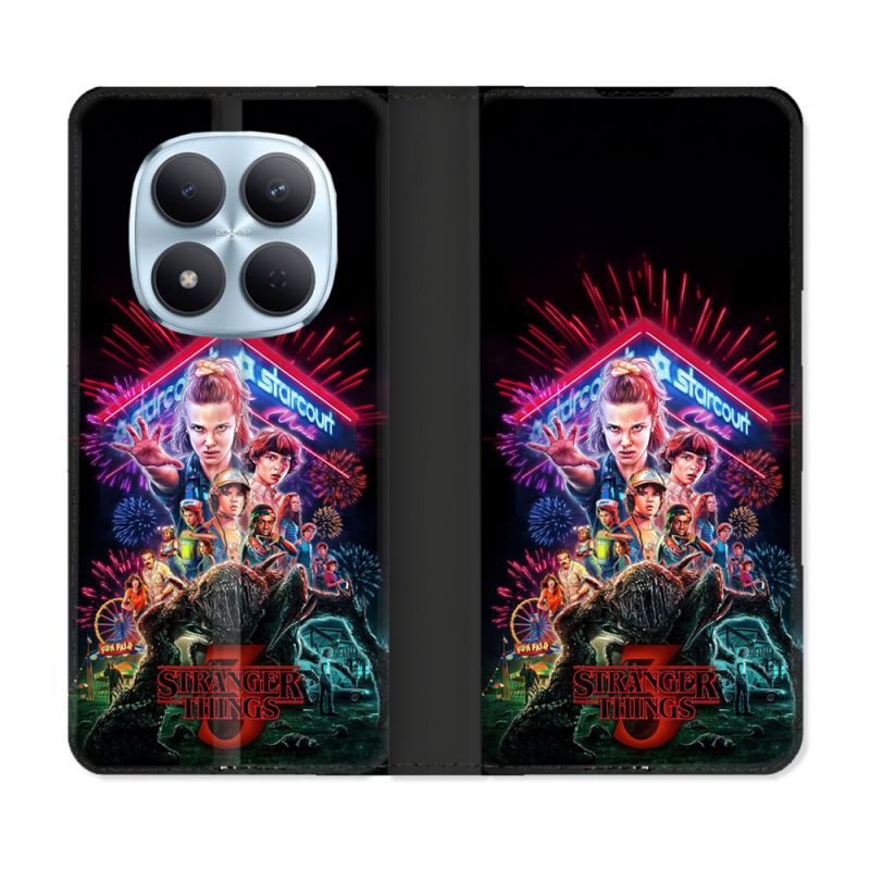 Housse Cuir Portefeuille Pour Xiaomi Redmi Note 15 Pro 5G Stranger Things Affiche 3