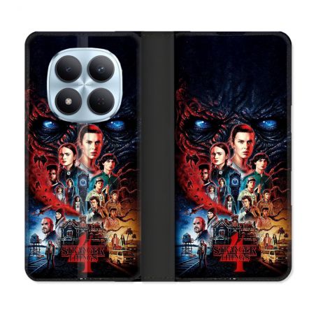 Housse Cuir Portefeuille Pour Xiaomi Redmi Note 15 Pro 5G Stranger Things Affiche 4