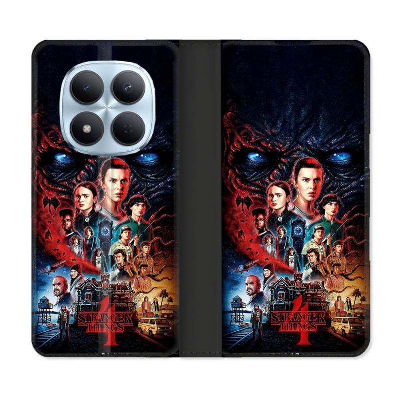 Housse Cuir Portefeuille Pour Xiaomi Redmi Note 15 Pro 5G Stranger Things Affiche 4