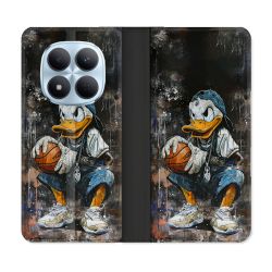 Housse Cuir Portefeuille Pour Xiaomi Redmi Note 15 Pro 5G Street Art Donald Duck