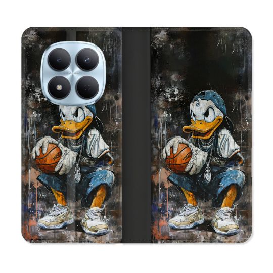Housse Cuir Portefeuille Pour Xiaomi Redmi Note 15 Pro 5G Street Art Donald Duck