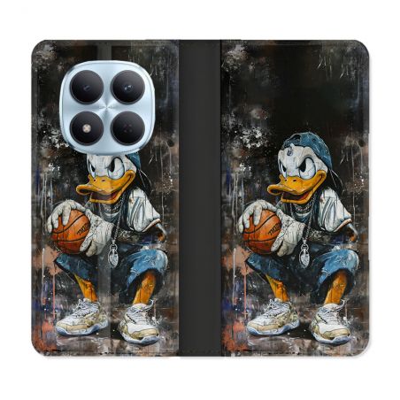 Housse Cuir Portefeuille Pour Xiaomi Redmi Note 15 Pro 5G Street Art Donald Duck