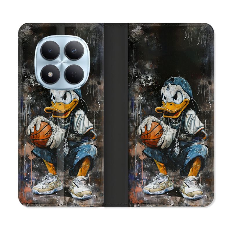 Housse Cuir Portefeuille Pour Xiaomi Redmi Note 15 Pro 5G Street Art Donald Duck