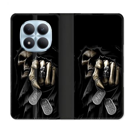 Housse Cuir Portefeuille Pour Xiaomi Redmi Note 15 Pro 5G Tete de Mort Your Next