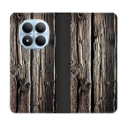 Housse Cuir Portefeuille Pour Xiaomi Redmi Note 15 Pro 5G Texture Bois