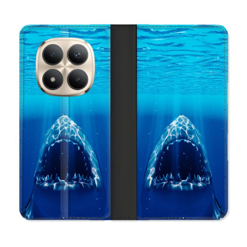 Housse Cuir Portefeuille Pour Xiaomi Redmi Note 15 Pro Plus 5G Animal Requin Dent