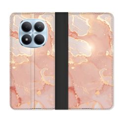 Housse Cuir Portefeuille Pour Xiaomi Redmi Note 15 Pro 5G Texture Marbre Rose