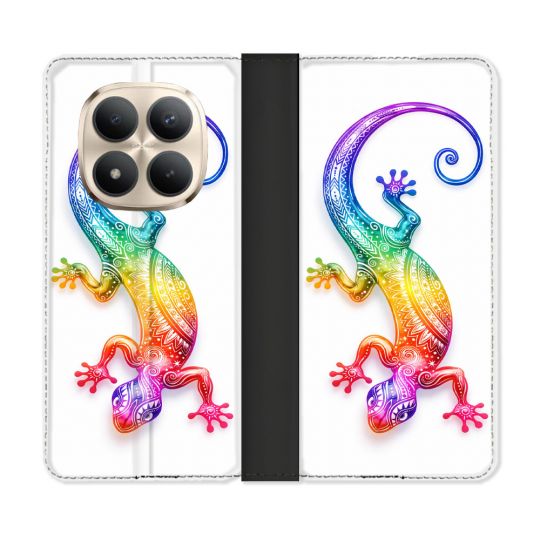 Housse Cuir Portefeuille Pour Xiaomi Redmi Note 15 Pro Plus 5G Animal Salamandre Color 2026