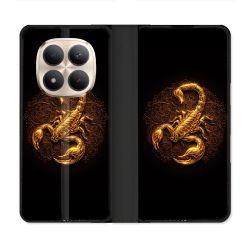 Housse Cuir Portefeuille Pour Xiaomi Redmi Note 15 Pro Plus 5G Animal Scorpion Fresque 2026