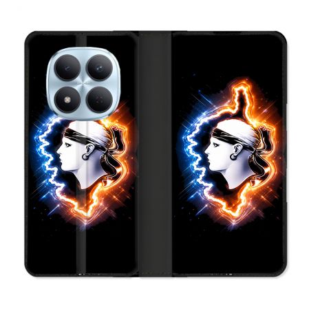 Housse Cuir Portefeuille Pour Xiaomi Redmi Note 15 Pro 5G Voyage Corse Brillante