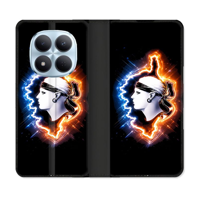 Housse Cuir Portefeuille Pour Xiaomi Redmi Note 15 Pro 5G Voyage Corse Brillante