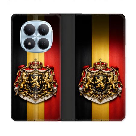Housse Cuir Portefeuille Pour Xiaomi Redmi Note 15 Pro 5G Voyage Drapeau Belgique