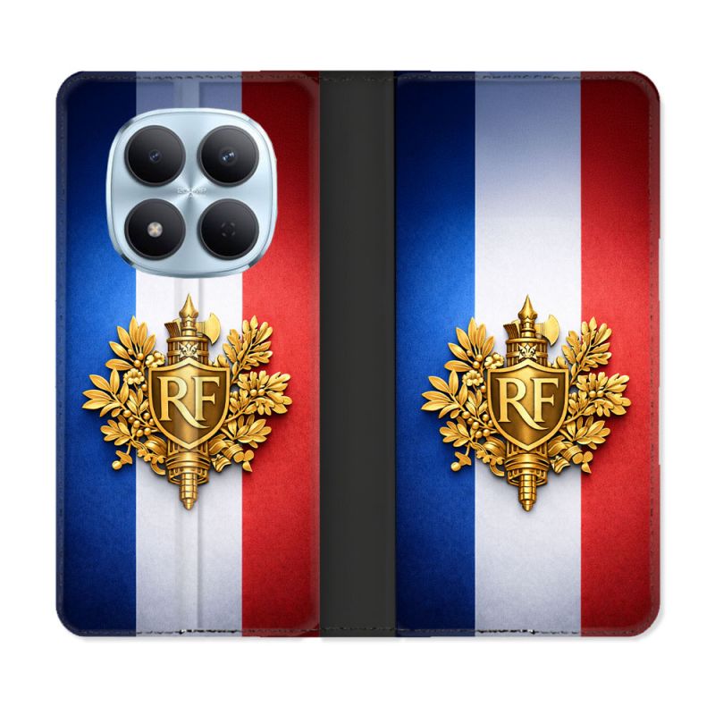Housse Cuir Portefeuille Pour Xiaomi Redmi Note 15 Pro 5G Voyage Drapeau France