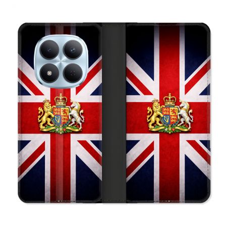 Housse Cuir Portefeuille Pour Xiaomi Redmi Note 15 Pro 5G Voyage Drapeau Grande Bretagne UK