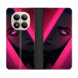 Housse Cuir Portefeuille Pour Xiaomi Redmi Note 15 Pro Plus 5G Arcane Jinx Rose