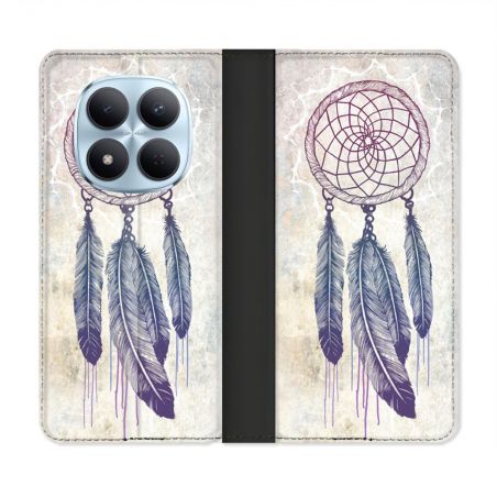 Housse Cuir Portefeuille Pour Xiaomi Redmi Note 15 Pro 5G Zen Attrape Reve Blanc