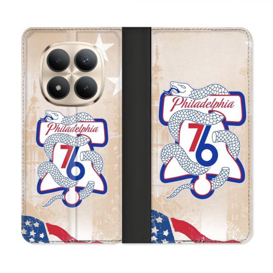 Housse Cuir Portefeuille Pour Xiaomi Redmi Note 15 Pro Plus 5G Basket Philadelphia 76ers