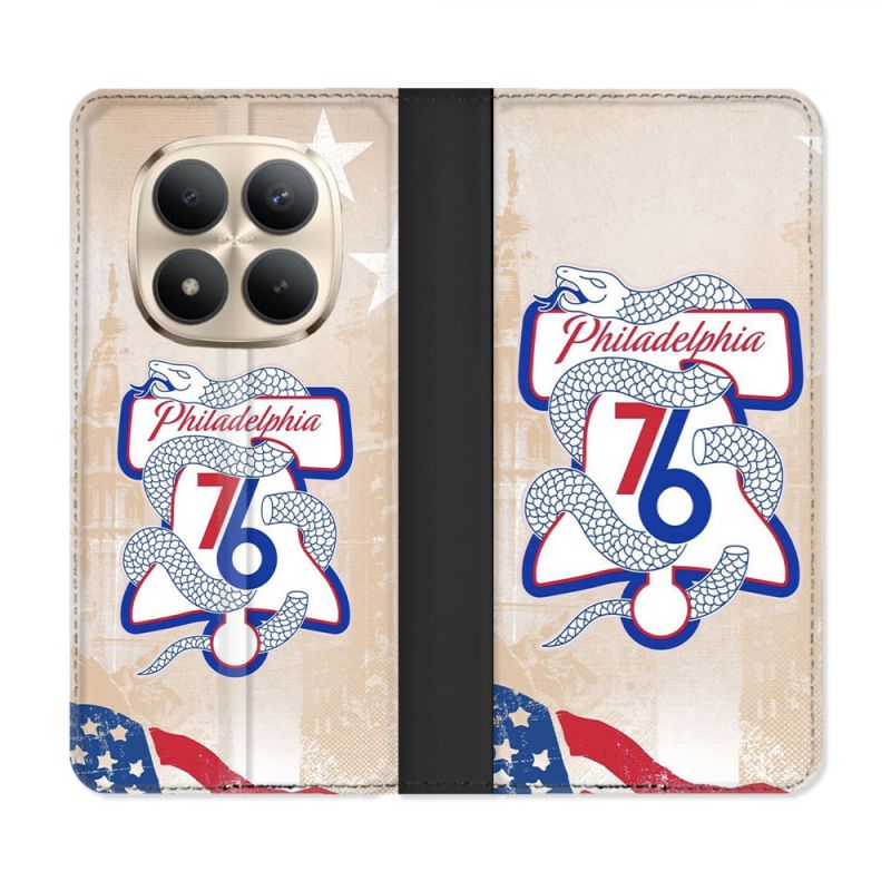 Housse Cuir Portefeuille Pour Xiaomi Redmi Note 15 Pro Plus 5G Basket Philadelphia 76ers