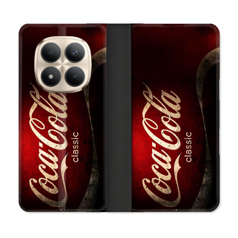 Housse Cuir Portefeuille Pour Xiaomi Redmi Note 15 Pro Plus 5G Coca Cola Classique