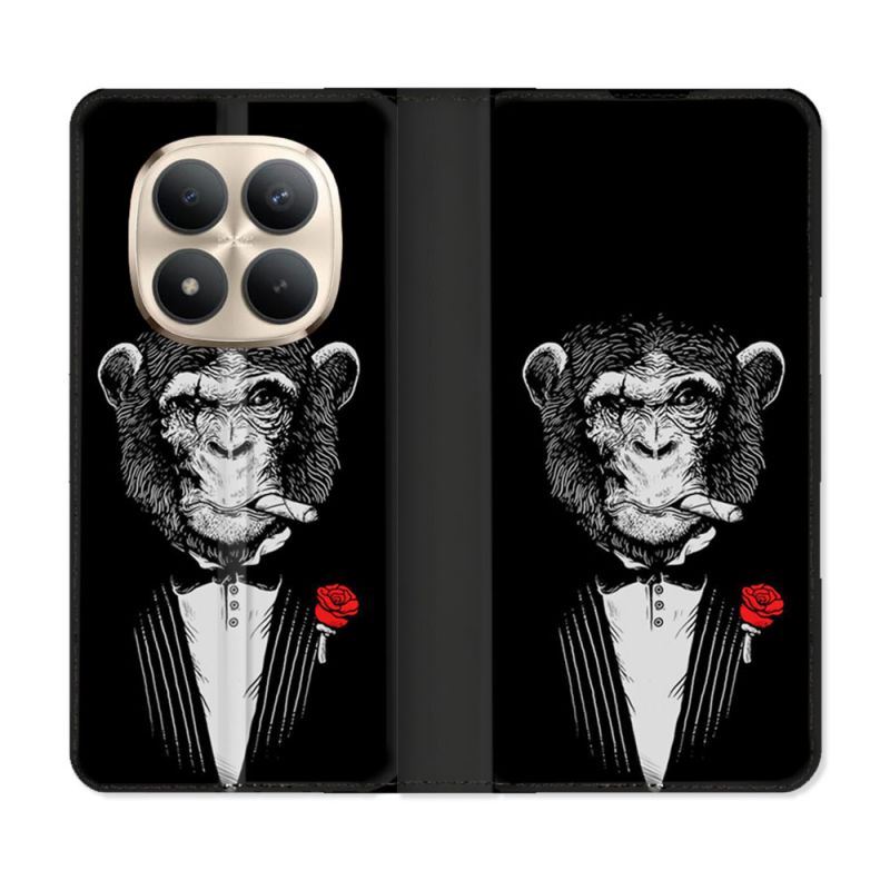 Housse Cuir Portefeuille Pour Xiaomi Redmi Note 15 Pro Plus 5G Decale Singe Mafia