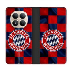 Housse Cuir Portefeuille Pour Xiaomi Redmi Note 15 Pro Plus 5G Foot Bayern Munich Carreaux