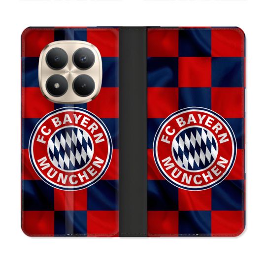Housse Cuir Portefeuille Pour Xiaomi Redmi Note 15 Pro Plus 5G Foot Bayern Munich Carreaux