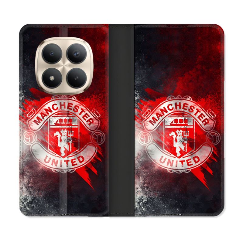 Housse Cuir Portefeuille Pour Xiaomi Redmi Note 15 Pro Plus 5G Foot Manchester United