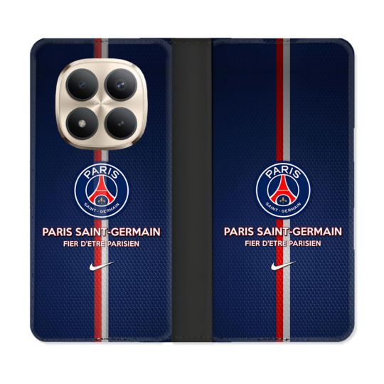Housse Cuir Portefeuille Pour Xiaomi Redmi Note 15 Pro Plus 5G Foot PSG Fier