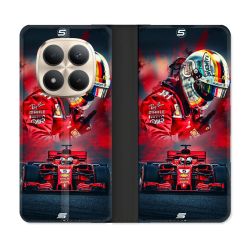 Housse Cuir Portefeuille Pour Xiaomi Redmi Note 15 Pro Plus 5G Formule 1 F1 Ferrari