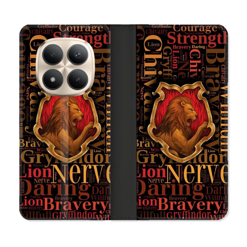 Housse Cuir Portefeuille Pour Xiaomi Redmi Note 15 Pro Plus 5G Harry Potter Griffondor