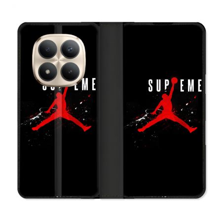 Housse Cuir Portefeuille Pour Xiaomi Redmi Note 15 Pro Plus 5G Jordan Supreme Noir
