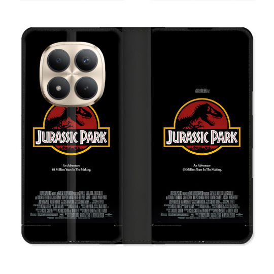 Housse Cuir Portefeuille Pour Xiaomi Redmi Note 15 Pro Plus 5G Jurassic Park Affiche