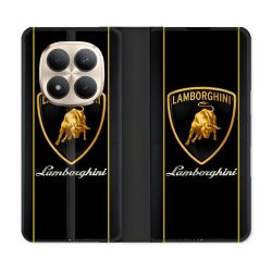 Housse Cuir Portefeuille Pour Xiaomi Redmi Note 15 Pro Plus 5G Lamborghini Carbone