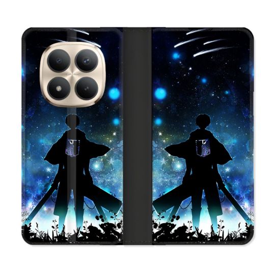 Housse Cuir Portefeuille Pour Xiaomi Redmi Note 15 Pro Plus 5G Manga Attaque Titans Levi