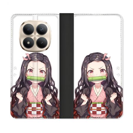Housse Cuir Portefeuille Pour Xiaomi Redmi Note 15 Pro Plus 5G Manga Demon Slayer Nezuko