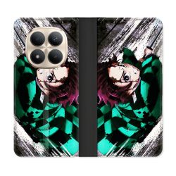 Housse Cuir Portefeuille Pour Xiaomi Redmi Note 15 Pro Plus 5G Manga Demon Slayer Tanjiro