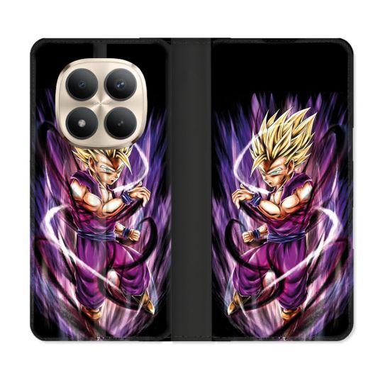 Housse Cuir Portefeuille Pour Xiaomi Redmi Note 15 Pro Plus 5G Manga Dragon Ball Sangohan Violet