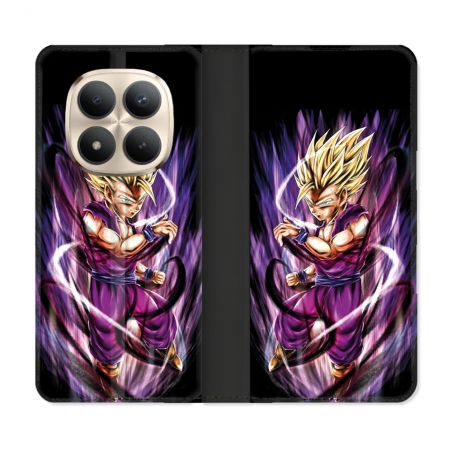 Housse Cuir Portefeuille Pour Xiaomi Redmi Note 15 Pro Plus 5G Manga Dragon Ball Sangohan Violet
