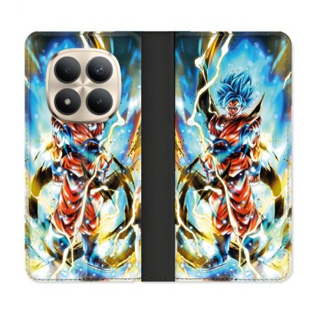 Housse Cuir Portefeuille Pour Xiaomi Redmi Note 15 Pro Plus 5G Manga Dragon Ball Sangoku Blanc