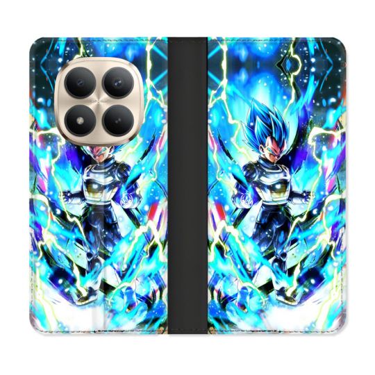 Housse Cuir Portefeuille Pour Xiaomi Redmi Note 15 Pro Plus 5G Manga Dragon Ball Vegeta Bleu
