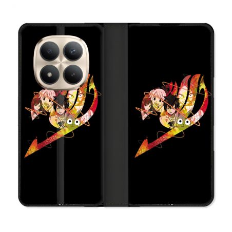 Housse Cuir Portefeuille Pour Xiaomi Redmi Note 15 Pro Plus 5G Manga Fairy Tail Logo Noir