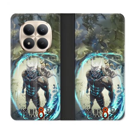 Housse Cuir Portefeuille Pour Xiaomi Redmi Note 15 Pro Plus 5G Manga Kaiju N° 8 Kafka Hibino